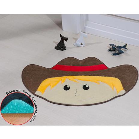 Tapete Infantil Pelúcia Cowboy Chapéu Premium Antiderrapante - Castor - Guga tapetes Menor preço em Tapete Infantil Pelúcia Cowboy Chapéu Premium Antiderrapante - Castor - Guga tapetes