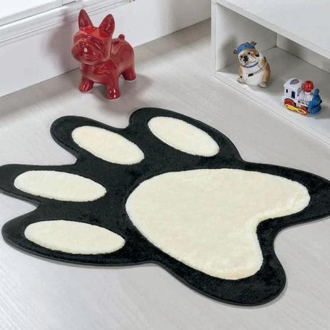 Tapete Infantil Pelúcia Decorativo Patinha Premium Antiderrapante - Preto - Guga tapetes Menor preço em Tapete Infantil Pelúcia Decorativo Patinha Premium Antiderrapante - Preto - Guga tapetes