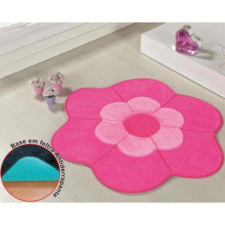 Tapete Infantil Pelúcia Margarida Dupla Premium Antiderrapante - Pink - Guga tapetes Menor preço em Tapete Infantil Pelúcia Margarida Dupla Premium Antiderrapante - Pink - Guga tapetes