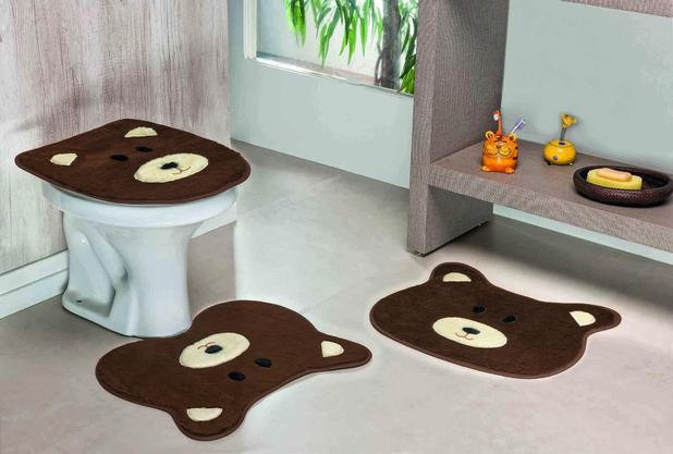 Tapete JOGO BANHEIRO FORMATO URSO - CAFE - Guga tapetes Menor preço em Tapete JOGO BANHEIRO FORMATO URSO - CAFE - Guga tapetes