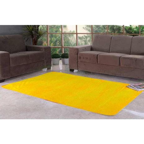 Tapete Liso para Quarto e Sala Tecido de Pelúcia 2,00m x 1,40m - Amarelo - Santos & Luan Menor preço em Tapete Liso para Quarto e Sala Tecido de Pelúcia 2,00m x 1,40m - Amarelo - Santos & Luan