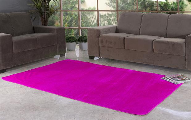 Tapete Liso Sala Quarto 0,50 m X 1,00 m.Tecido de Pelúcia Pink - Home fernandes Menor preço em Tapete Liso Sala Quarto 0,50 m X 1,00 m.Tecido de Pelúcia Pink - Home fernandes