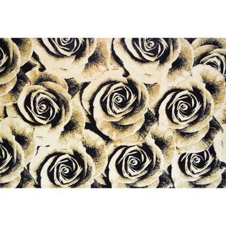 Menor preço em Tapete Marbella Moderno Rosas Veludo 98x150cm - Rayza
