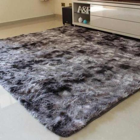 Tapete Muito Peludo 1,00 x 1,40 para Sala 4cm de alt. - Cinza Mesclado - Paulo cezar enxovais é boa?