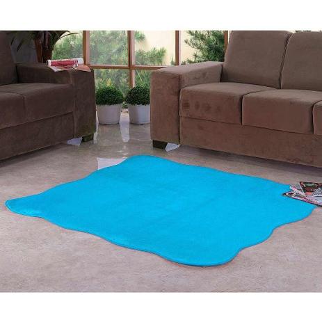 Tapete Ondulado para Quarto e Sala Liso Tecido de Pelúcia 1,33m x 1,33m - Azul Claro - Santos luan Menor preço em Tapete Ondulado para Quarto e Sala Liso Tecido de Pelúcia 1,33m x 1,33m - Azul Claro - Santos luan