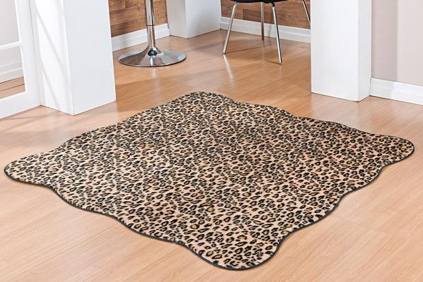 Tapete Ondulado Pelúcia Safari 1,33m X 1,33m - Leopardo - Guga tapetes Menor preço em Tapete Ondulado Pelúcia Safari 1,33m X 1,33m - Leopardo - Guga tapetes