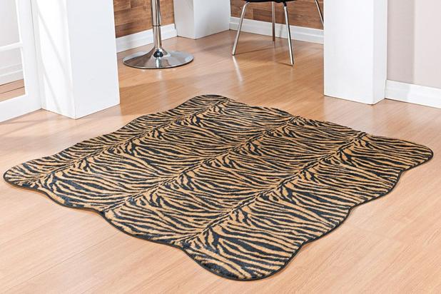 Tapete Ondulado Pelúcia Safari 1,33m X 1,33m - Tigre - Guga tapetes Menor preço em Tapete Ondulado Pelúcia Safari 1,33m X 1,33m - Tigre - Guga tapetes