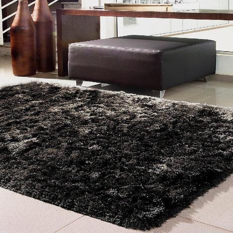 Tapete para Quarto Agra Preto - 100x150cm - 100 Poliéster - Corttex Menor preço em Tapete para Quarto Agra Preto - 100x150cm - 100 Poliéster - Corttex