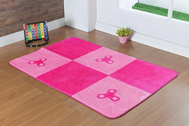 Tapete para Quarto Infantil Passadeira Grande Spiner Pink - Guga tapetes Menor preço em Tapete para Quarto Infantil Passadeira Grande Spiner Pink - Guga tapetes
