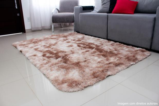 Tapete para sala peludo felpudo 1,40x1,00 café com leite - Costa oro/emperatex é boa?