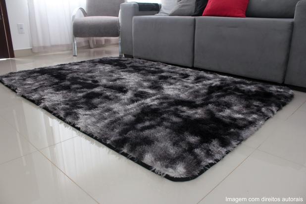 Tapete para sala peludo felpudo 1,40x1,00 Preto Mesclado - Costa oro/emperatex é boa?