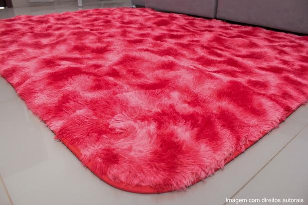 Tapete para sala peludo felpudo 1,40x2,00 vermelho mesclado - Costa oro/emperatex Menor preço em Tapete para sala peludo felpudo 1,40x2,00 vermelho mesclado - Costa oro/emperatex