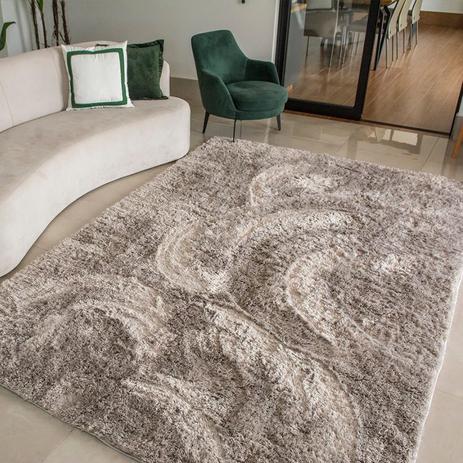 Tapete para Sala Peludo Felpudo Luxo Retangular Cinza Casen Menor preço em Tapete para Sala Peludo Felpudo Luxo Retangular Cinza Casen