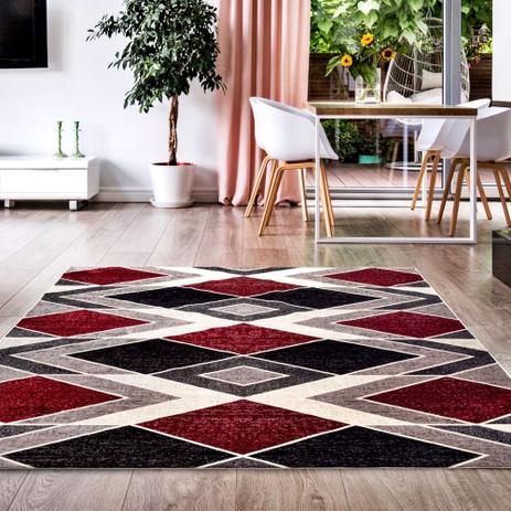 Tapete geometrico vermelho Clearance