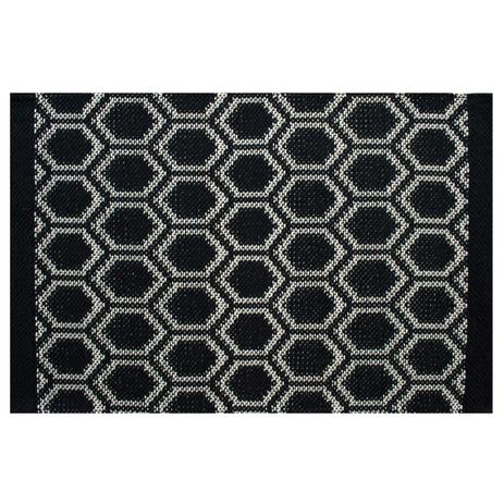 Menor preço em Tapete Passadeira Acapulco 47x140cm Preto - Bordart