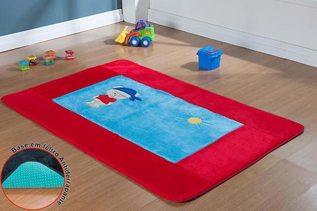 Tapete Passadeira Antiderrapante Urso Pirata Vermelho Quarto Infantil Fofo Macio - Guga tapetes Menor preço em Tapete Passadeira Antiderrapante Urso Pirata Vermelho Quarto Infantil Fofo Macio - Guga tapetes