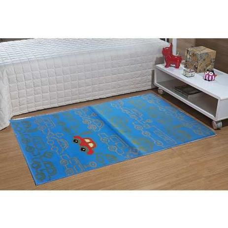 Tapete Passadeira Azul Quarto Infantil 50 x 100 cm Corrida Carro - Tapetes oasis Menor preço em Tapete Passadeira Azul Quarto Infantil 50 x 100 cm Corrida Carro - Tapetes oasis