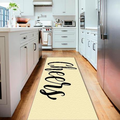 Tapete Passadeira Cheers Com Antiderrapante-Bege-40 x 135 - Style brazil é boa?
