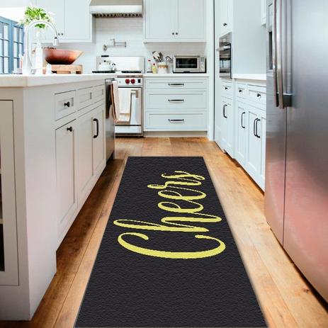Tapete Passadeira Cheers Com Antiderrapante-Preto-40 x 135 - Style brazil é boa?