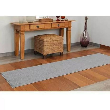 Tapete Passadeira Classic 50 x 180 cm Cinza - Oásis Menor preço em Tapete Passadeira Classic 50 x 180 cm Cinza - Oásis