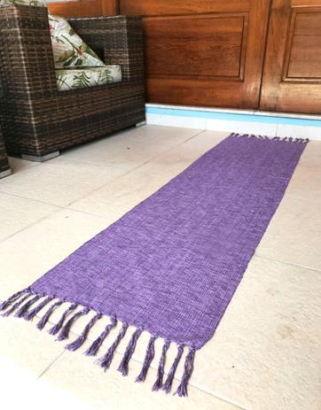 Tapete Passadeira de Algodão de Tear 1,80 x 0,45 Azul - Tapetes marajó Menor preço em Tapete Passadeira de Algodão de Tear 1,80 x 0,45 Azul - Tapetes marajó