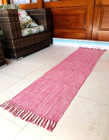 Tapete Passadeira de Algodão de Tear 1,80 x 0,45 Vermelho - Tapetes marajó Menor preço em Tapete Passadeira de Algodão de Tear 1,80 x 0,45 Vermelho - Tapetes marajó