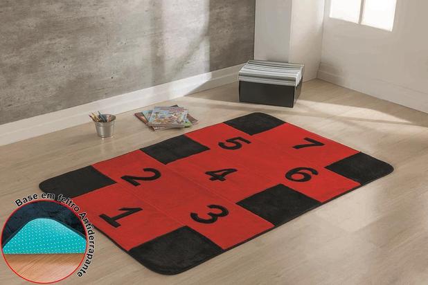 Tapete Passadeira De Pelúcia Premium Amarelinha Vermelho - Guga tapetes é boa?
