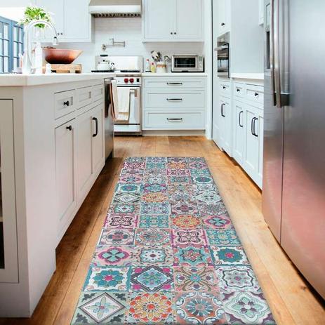 Tapete Passadeira Mosaic Com Antiderrapante-Cinza Claro-40 x 135 - Style brazil Menor preço em Tapete Passadeira Mosaic Com Antiderrapante-Cinza Claro-40 x 135 - Style brazil