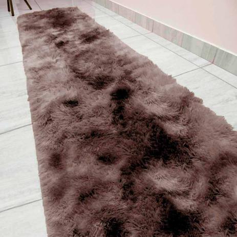 Tapete Passadeira Pelo Alto 55 x 200cm para Sala Quarto 4cm de alt. - Marrom Mesclado - Paulo cezar enxovais é boa?
