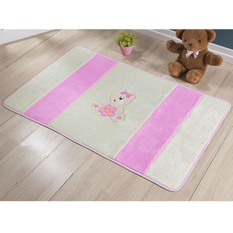 Tapete Passadeira Pelúcia Decorativo Ursa Flor Premium Antiderrapante - Rosa - Guga tapetes Menor preço em Tapete Passadeira Pelúcia Decorativo Ursa Flor Premium Antiderrapante - Rosa - Guga tapetes