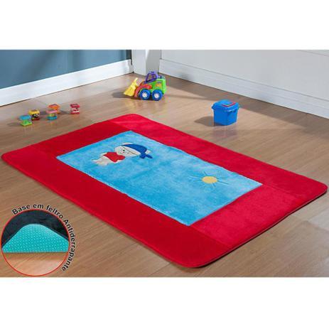Tapete Passadeira Pelúcia Infantil Pirata Premium Antiderrapante - Vermelho - Guga tapetes é boa?