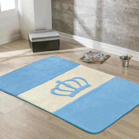 Tapete Passadeira Pelúcia P/ Quarto Bebê Coroa Premium Antiderrapante - Azul Turquesa - Guga Tapetes Menor preço em Tapete Passadeira Pelúcia P/ Quarto Bebê Coroa Premium Antiderrapante - Azul Turquesa - Guga Tapetes
