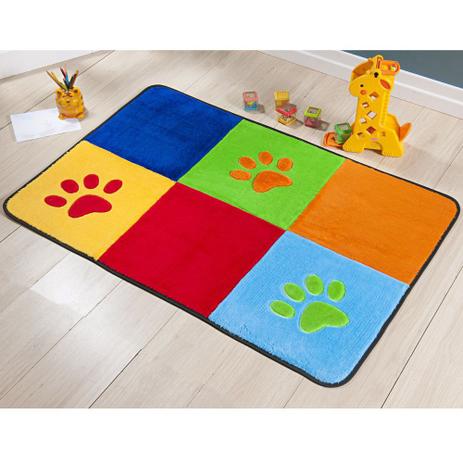 Tapete Passadeira Pelúcia Patinhas Pet Premium Antiderrapante - Colorida - Guga tapetes Menor preço em Tapete Passadeira Pelúcia Patinhas Pet Premium Antiderrapante - Colorida - Guga tapetes