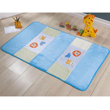 Tapete Passadeira Pelúcia Quarto Infantil Animais Premium Antiderrapante - Azul Turquesa - Guga tapetes é boa?
