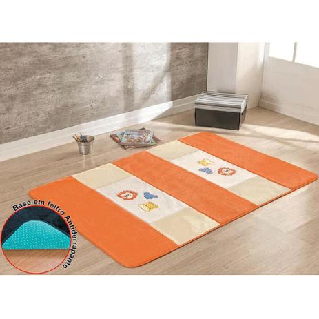 Tapete Passadeira Pelúcia Quarto Infantil Animais Premium Antiderrapante - Laranja - Guga tapetes é boa?
