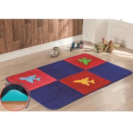 Tapete Passadeira Pelúcia Quarto Infantil Avião Premium Antiderrapante - Vermelho - Guga tapetes Menor preço em Tapete Passadeira Pelúcia Quarto Infantil Avião Premium Antiderrapante - Vermelho - Guga tapetes