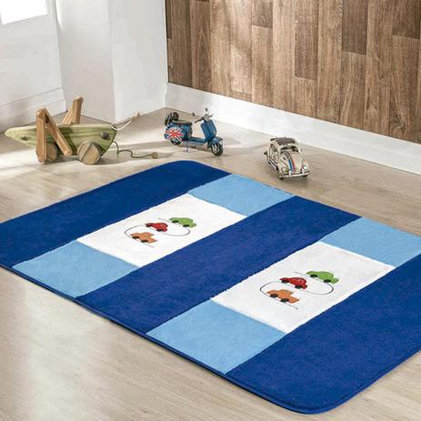 Tapete Passadeira Pelúcia Quarto Infantil Carrinhos Premium Antiderrapante - Azul - Guga tapetes Menor preço em Tapete Passadeira Pelúcia Quarto Infantil Carrinhos Premium Antiderrapante - Azul - Guga tapetes