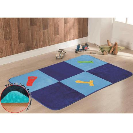 Tapete Passadeira Pelúcia Quarto Infantil Ferramentas Premium Antiderrapante - Azul Turquesa - Guga tapetes Menor preço em Tapete Passadeira Pelúcia Quarto Infantil Ferramentas Premium Antiderrapante - Azul Turquesa - Guga tapetes