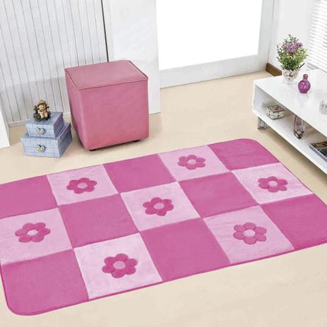 Tapete Passadeira Pelúcia Quarto Infantil Margaridas Premium Antiderrapante - Pink e Rosa - Guga tapetes Menor preço em Tapete Passadeira Pelúcia Quarto Infantil Margaridas Premium Antiderrapante - Pink e Rosa - Guga tapetes