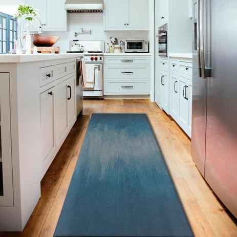 Tapete Passadeira Tie Dye Com Antiderrapante-Azul-40 x 135 - Style brazil é boa?