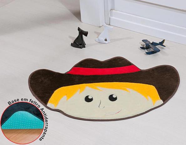 Tapete Pelucia Cowboy Tabaco Antiderrapante Quarto Infantil Menino Fofo Macio - Guga tapetes Menor preço em Tapete Pelucia Cowboy Tabaco Antiderrapante Quarto Infantil Menino Fofo Macio - Guga tapetes