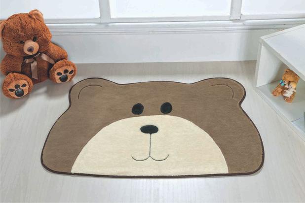Tapete Pelúcia Urso Carinho Bege Quarto Infantil Fofo e Macio Decorativo - Guga tapetes é boa?