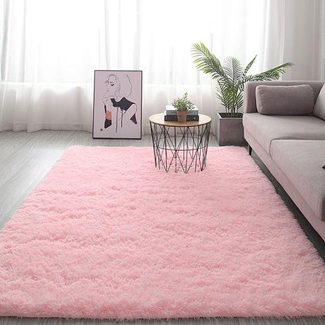 Tapete rosa bebe peludo Outlet