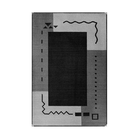 Tapete Polipropileno Sisllê Black II Retangular Preto e Cinza 100x150 - Tapetes lancer Menor preço em Tapete Polipropileno Sisllê Black II Retangular Preto e Cinza 100x150 - Tapetes lancer