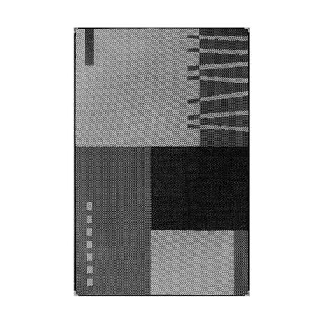 Tapete Polipropileno Sisllê Black IV Retangular Preto e Cinza 100x150 - Tapetes lancer Menor preço em Tapete Polipropileno Sisllê Black IV Retangular Preto e Cinza 100x150 - Tapetes lancer