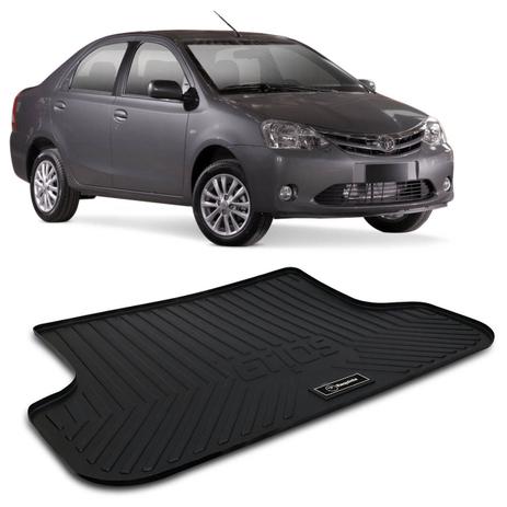 Tapete Porta Malas Bandeja Etios Sedan 2012 a 2018 Preto Fabricado em PVC com Bordas de Segurança - Requinte tapetes Menor preço em Tapete Porta Malas Bandeja Etios Sedan 2012 a 2018 Preto Fabricado em PVC com Bordas de Segurança - Requinte tapetes