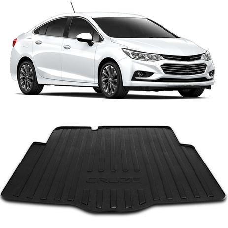 Tapete Porta Malas Bandeja GM Cruze Sedan 2017 e 2018 Preto Fabricado em PVC com Bordas de Segurança - Requinte tapetes Menor preço em Tapete Porta Malas Bandeja GM Cruze Sedan 2017 e 2018 Preto Fabricado em PVC com Bordas de Segurança - Requinte tapetes