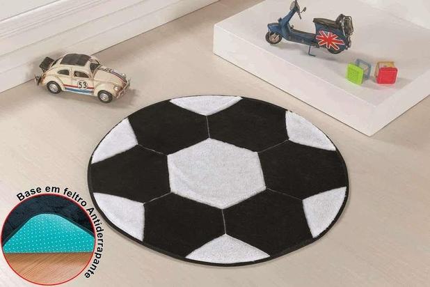 Tapete Premium Formato Bola 65Cm X 65Cm Preto/Branco - Guga tapetes Menor preço em Tapete Premium Formato Bola 65Cm X 65Cm Preto/Branco - Guga tapetes