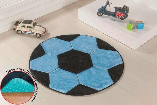 Tapete Premium Formato Bola 65Cm X 65Cm Turquesa/Preto - Guga tapetes Menor preço em Tapete Premium Formato Bola 65Cm X 65Cm Turquesa/Preto - Guga tapetes