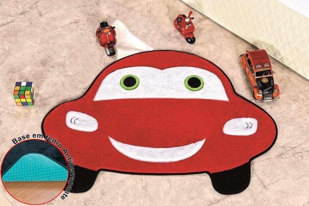 Tapete Premium Formato Fusca Feliz Vermelho - Guga tapetes Menor preço em Tapete Premium Formato Fusca Feliz Vermelho - Guga tapetes